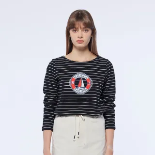 【NAUTICA】女裝條紋長版連帽T恤(粉色) 歷史價格詳細信息