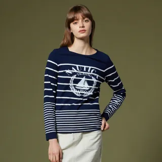 【NAUTICA】男裝休閒條紋刷毛長袖T恤(藍色) 歷史價格詳細信息