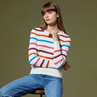 【NAUTICA】女裝條紋長版連帽T恤(粉色) 歷史價格詳細信息