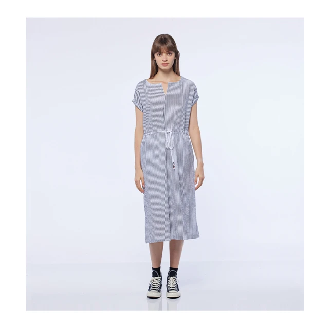 【NAUTICA】女裝 簡約撞色華夫格V領長袖T恤(粉色) 歷史價格詳細信息