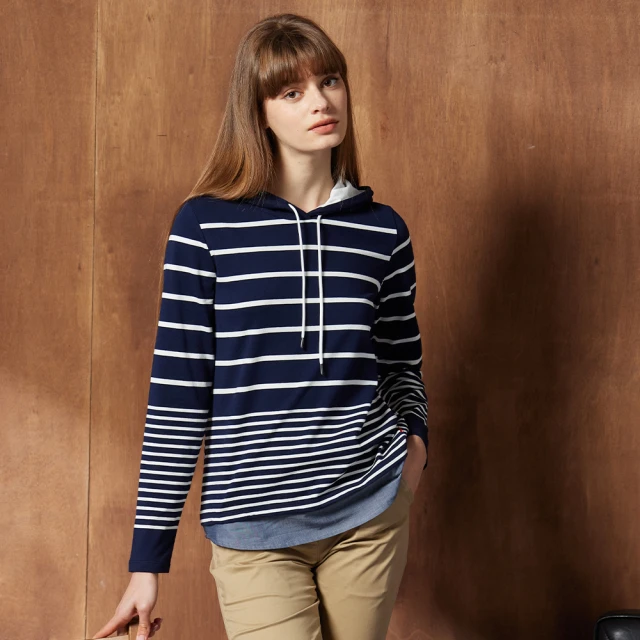 【NAUTICA】女裝條紋綁帶長版短袖洋裝(藍) 歷史價格詳細信息