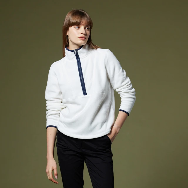 【NAUTICA】女裝 立領船錨刺繡刷絨修身背心(深藍) 歷史價格詳細信息