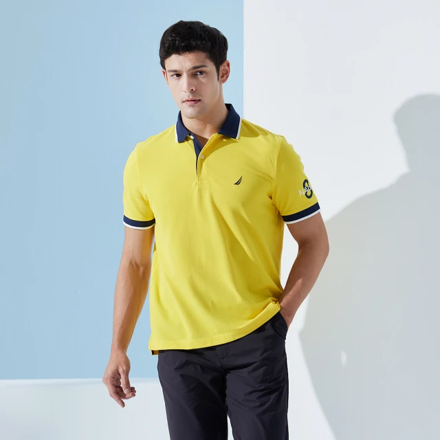 【NAUTICA】男裝 跳色拼接短袖POLO衫(深藍色) 歷史價格詳細信息