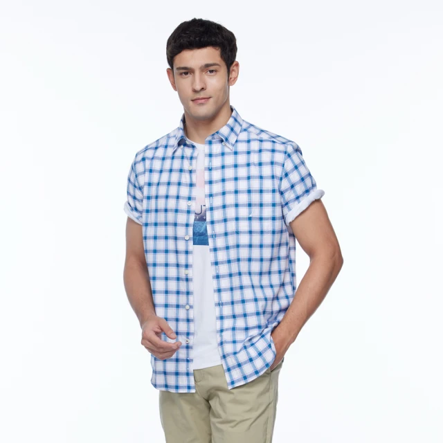 藍白格 男 襯衫  S號 邱澤 襯衫 TASSO 歷史價格詳細信息