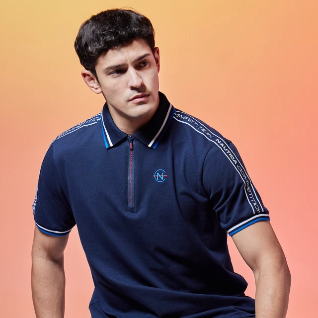 【NAUTICA】男裝 COMPETITION品牌LOGO條紋短袖T恤(黑) 歷史價格詳細信息