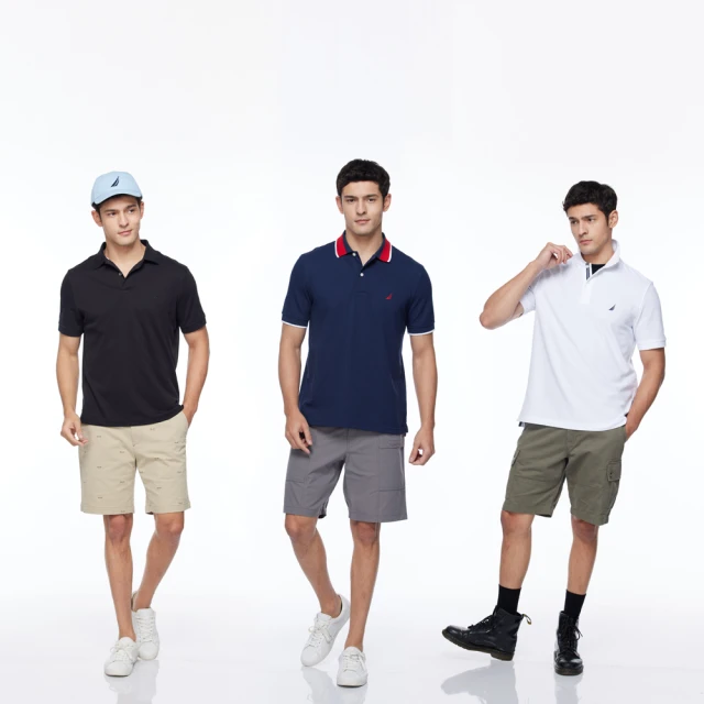 【NAUTICA】男裝 夏日清新條紋短袖POLO衫(海軍藍) 歷史價格詳細信息