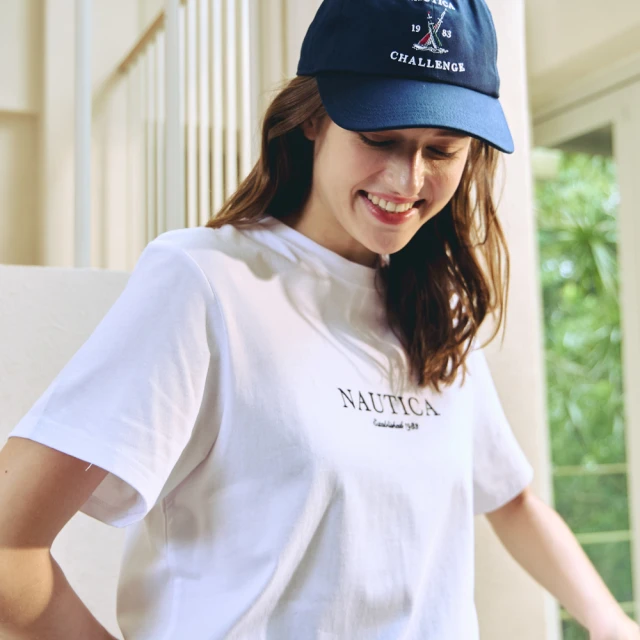 【NAUTICA】男裝 品牌LOGO刺繡短袖POLO衫(白色) 歷史價格詳細信息