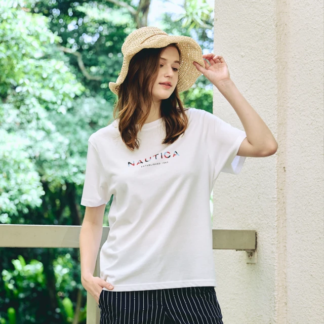 【NAUTICA】女裝 經典圓領舒適長袖T恤(灰) 歷史價格詳細信息