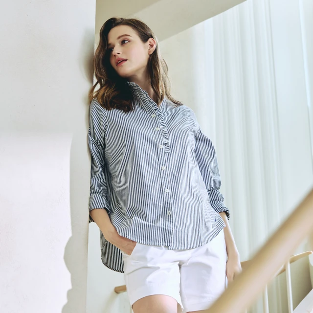 【NAUTICA】女裝條紋綁帶長版短袖洋裝(藍) 歷史價格詳細信息