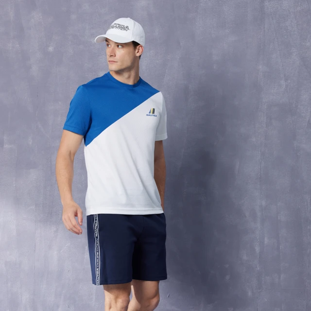 【NAUTICA】男裝 跳色拼接短袖POLO衫(深藍色) 歷史價格詳細信息