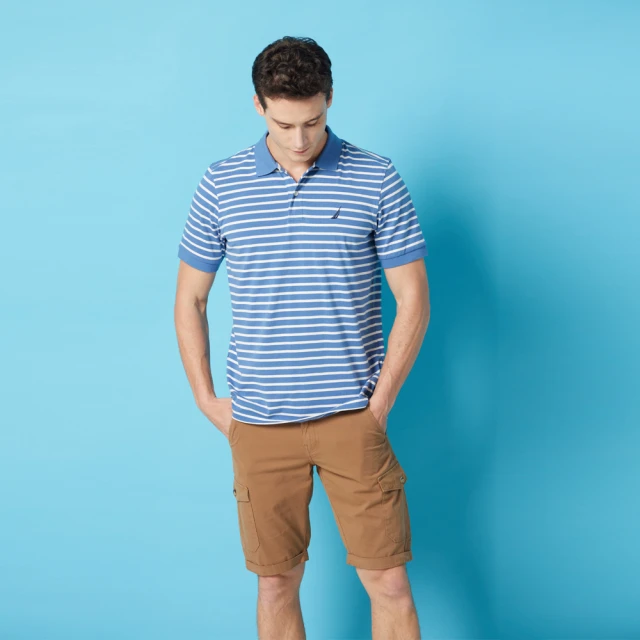 【NAUTICA】男裝 百搭條紋吸濕排汗長袖襯衫(白) 歷史價格詳細信息