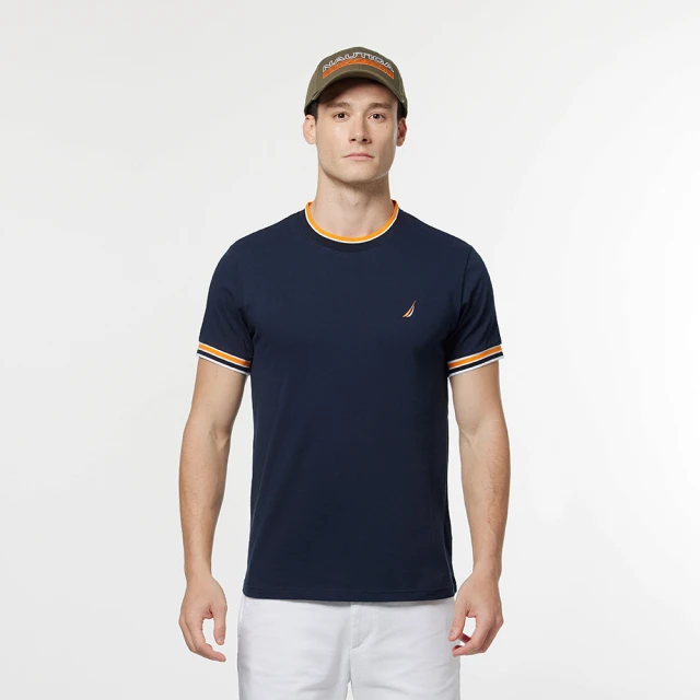 【NAUTICA】男裝 跳色拼接短袖POLO衫(深藍色) 歷史價格詳細信息