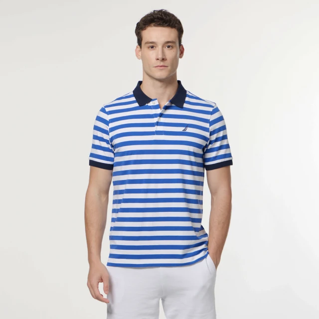 【NAUTICA】男裝休閒條紋刷毛長袖T恤(藍色) 歷史價格詳細信息