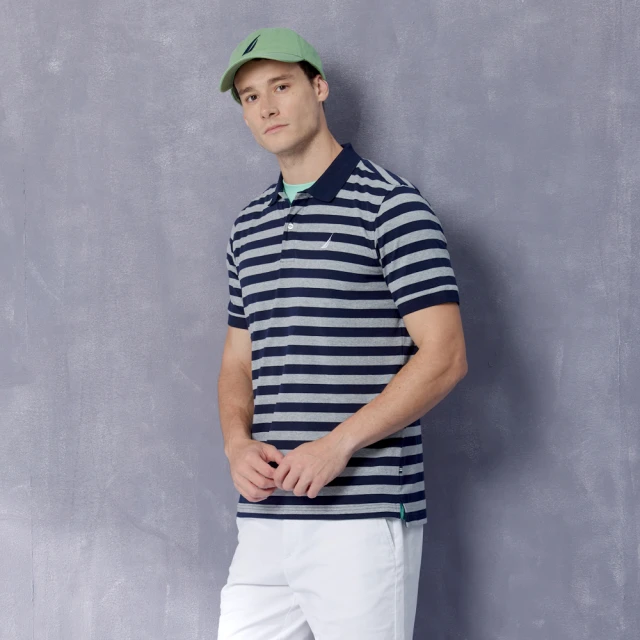 【NAUTICA】男裝休閒條紋刷毛長袖T恤(藍色) 歷史價格詳細信息