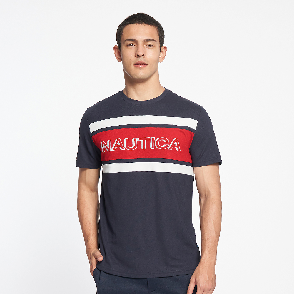 【NAUTICA】男裝 吸濕排汗簡約短袖襯衫(藍色) 歷史價格詳細信息