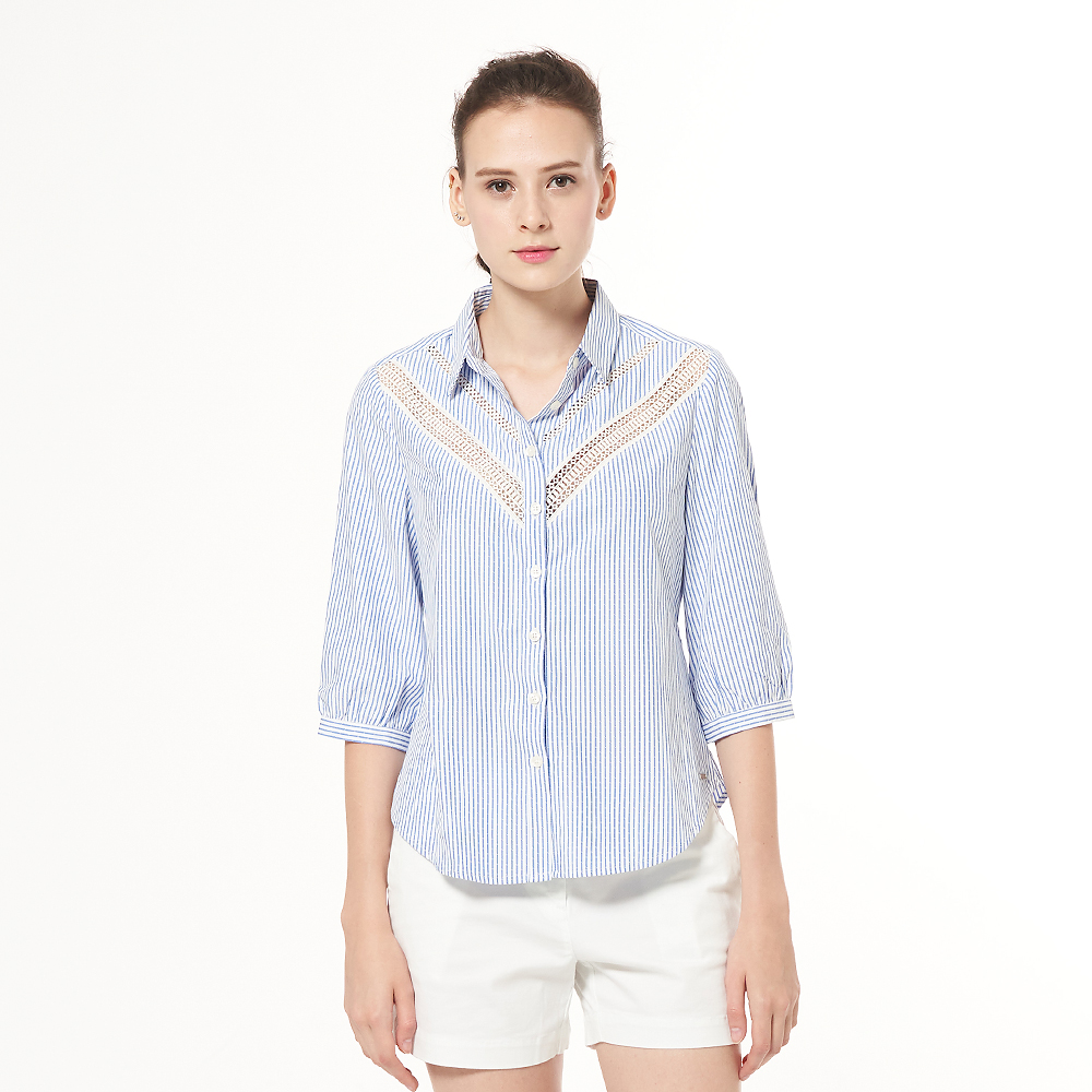 【NAUTICA】女裝七分袖圓領T恤(深藍) 歷史價格詳細信息