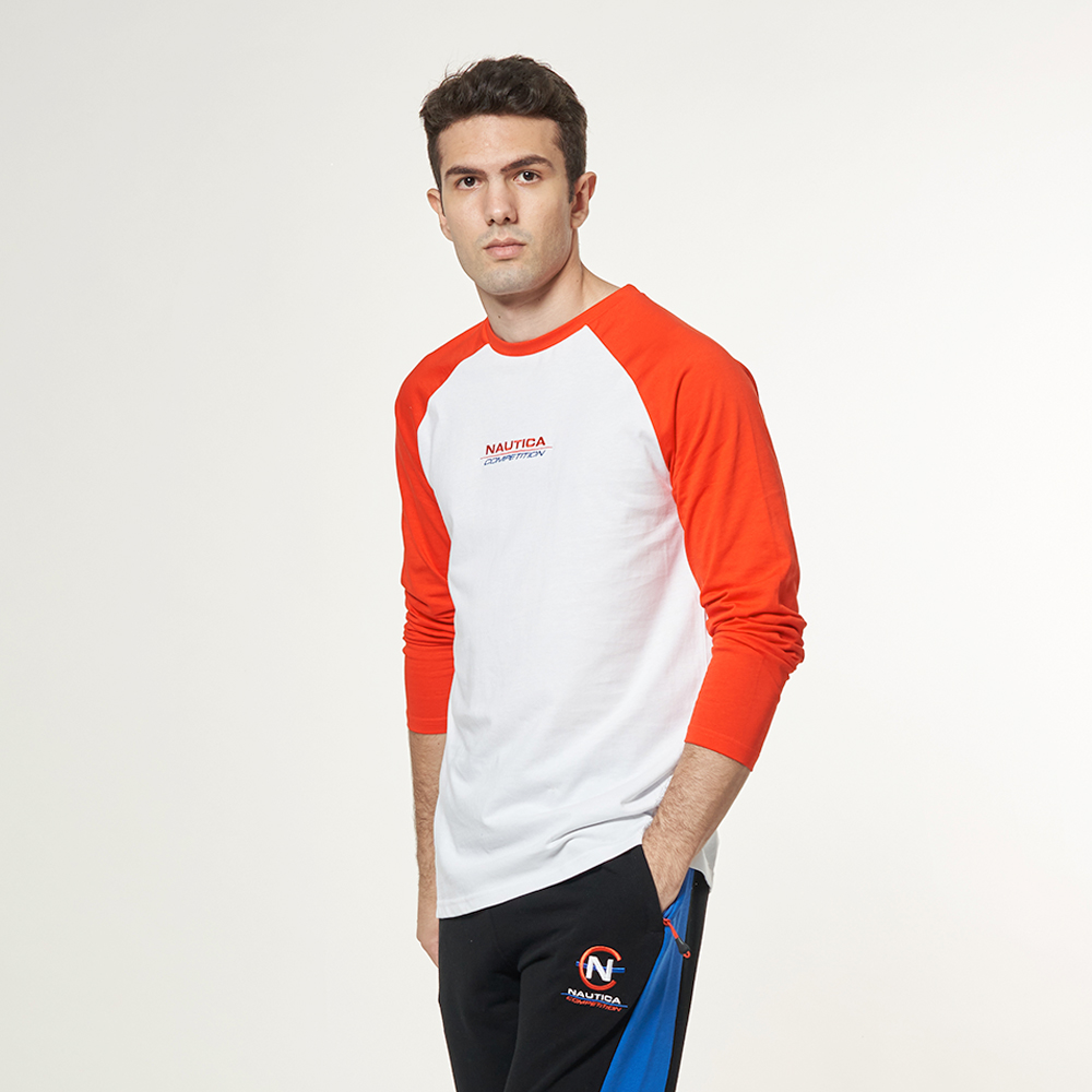 【NAUTICA】COMPETITION男裝撞色LOGO短袖T恤(深藍) 歷史價格詳細信息