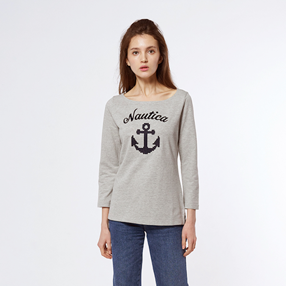 【NAUTICA】女裝圓領高腰剪裁長袖洋裝(粉色) 歷史價格詳細信息