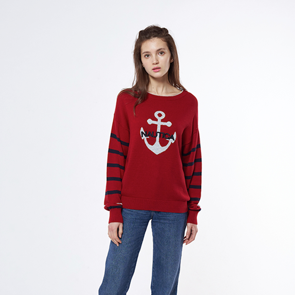 【NAUTICA】女裝圓領高腰剪裁長袖洋裝(粉色) 歷史價格詳細信息