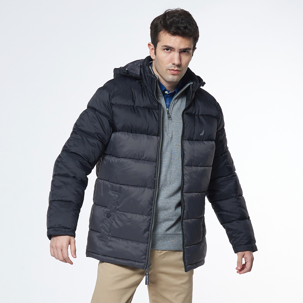 【NAUTICA】男裝撞色拼接時尚運動短褲(黑) 歷史價格詳細信息