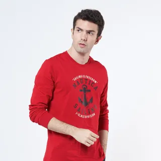 【NAUTICA】男裝 船錨圖騰圓領長袖針織衫(卡其) 歷史價格詳細信息