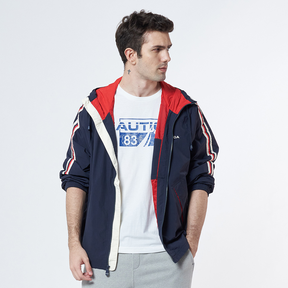 【NAUTICA】男裝 海洋風條紋長袖襯衫(藍) 歷史價格詳細信息