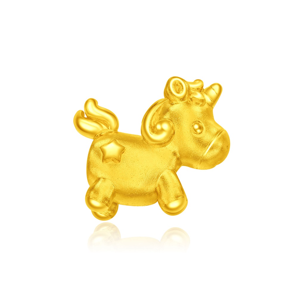 【周大福】友禮系列 夢幻獨角獸愛心黃金路路通串珠 歷史價格詳細信息