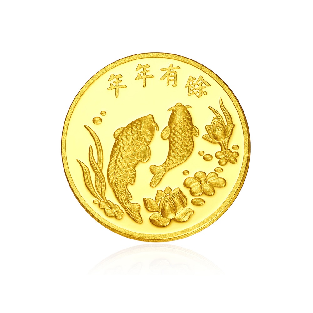 【周大福】豬年生肖 福豬抱元寶黃金路路通串珠 歷史價格詳細信息