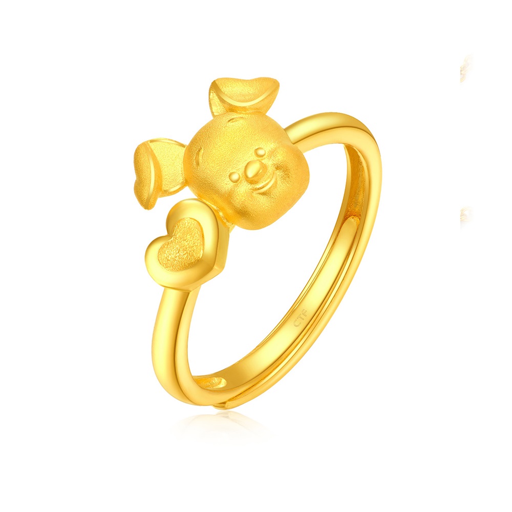 小熊維尼戒指可愛蜜罐情侶對戒男女閨蜜款戒指卡通圖案小清新氣質 歷史價格詳細信息