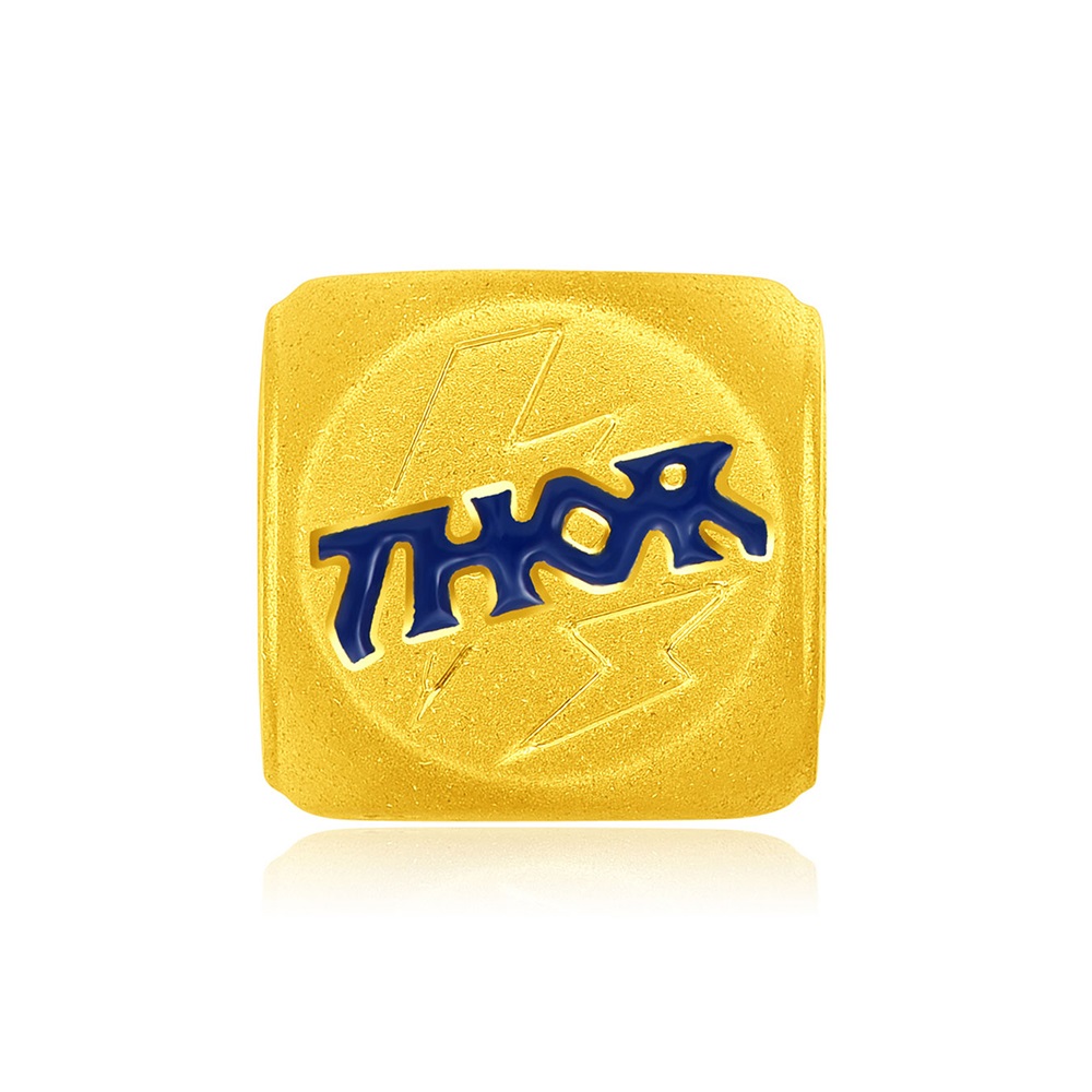 【周大福】漫威MARVEL系列 Q版美國隊長盾牌黃金路路通串珠 歷史價格詳細信息