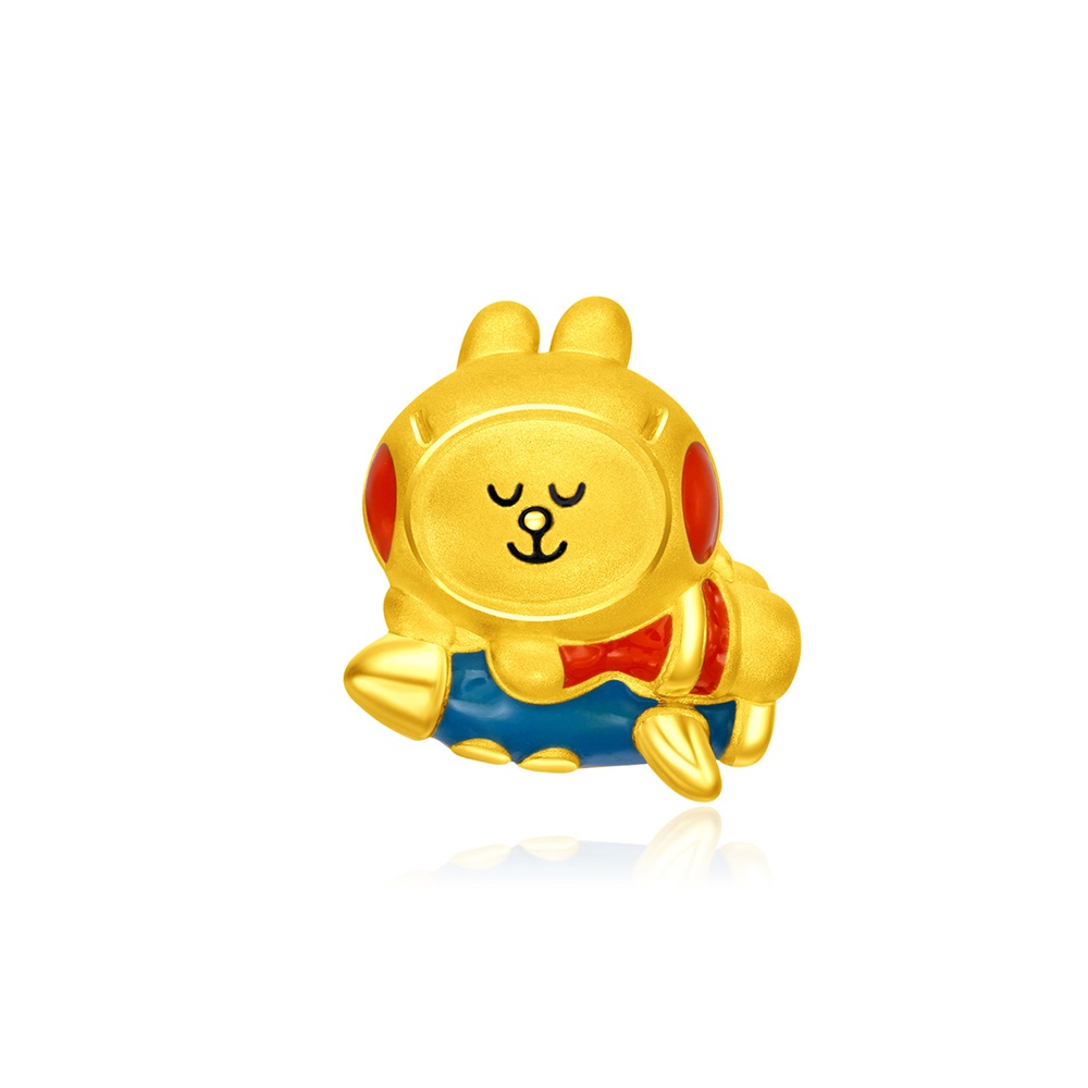 周大福 LINE FRIENDS系列 臉紅紅熊大Brown黃金路路通串飾/串珠 歷史價格詳細信息