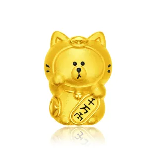 周大福 LINE FRIENDS系列 臉紅紅熊大Brown黃金路路通串飾/串珠 歷史價格詳細信息