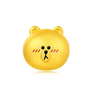 周大福 LINE FRIENDS系列 臉紅紅熊大Brown黃金路路通串飾/串珠 歷史價格詳細信息