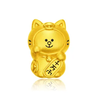 周大福 LINE FRIENDS系列 臉紅紅熊大Brown黃金路路通串飾/串珠 歷史價格詳細信息