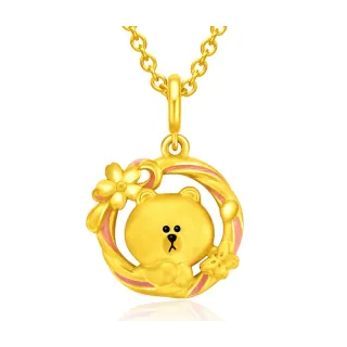 周大福 LINE FRIENDS系列 臉紅紅熊大Brown黃金路路通串飾/串珠 歷史價格詳細信息