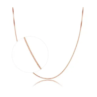 【周大福】鏡仔18K玫瑰雙金素鍊(16吋) 歷史價格詳細信息