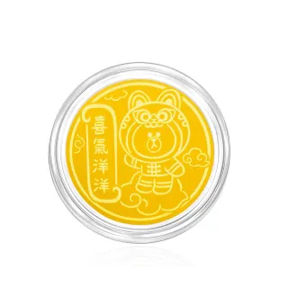 周大福 LINE FRIENDS系列 臉紅紅熊大Brown黃金路路通串飾/串珠 歷史價格詳細信息