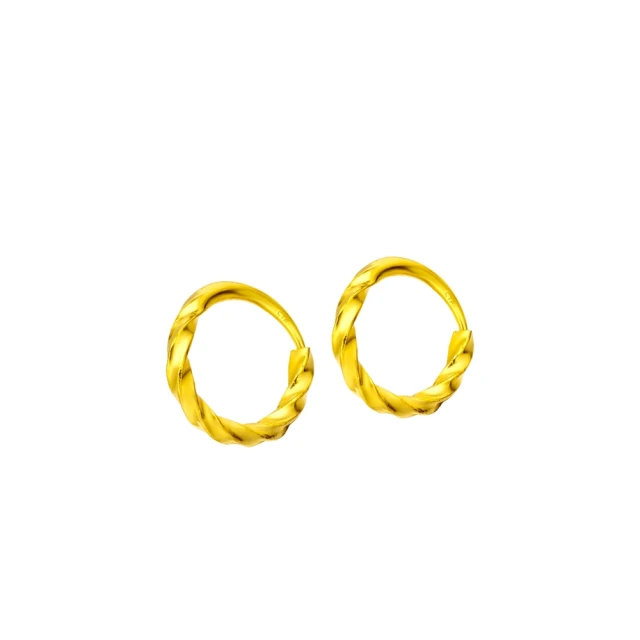 【周大福】細閃沙珠黃金耳環_計價黃金 歷史價格詳細信息