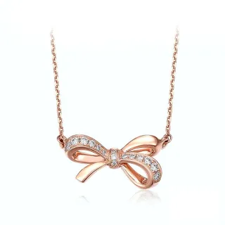【周大福】小心意系列 蝴蝶結18K玫瑰金鑽石項鍊 歷史價格詳細信息