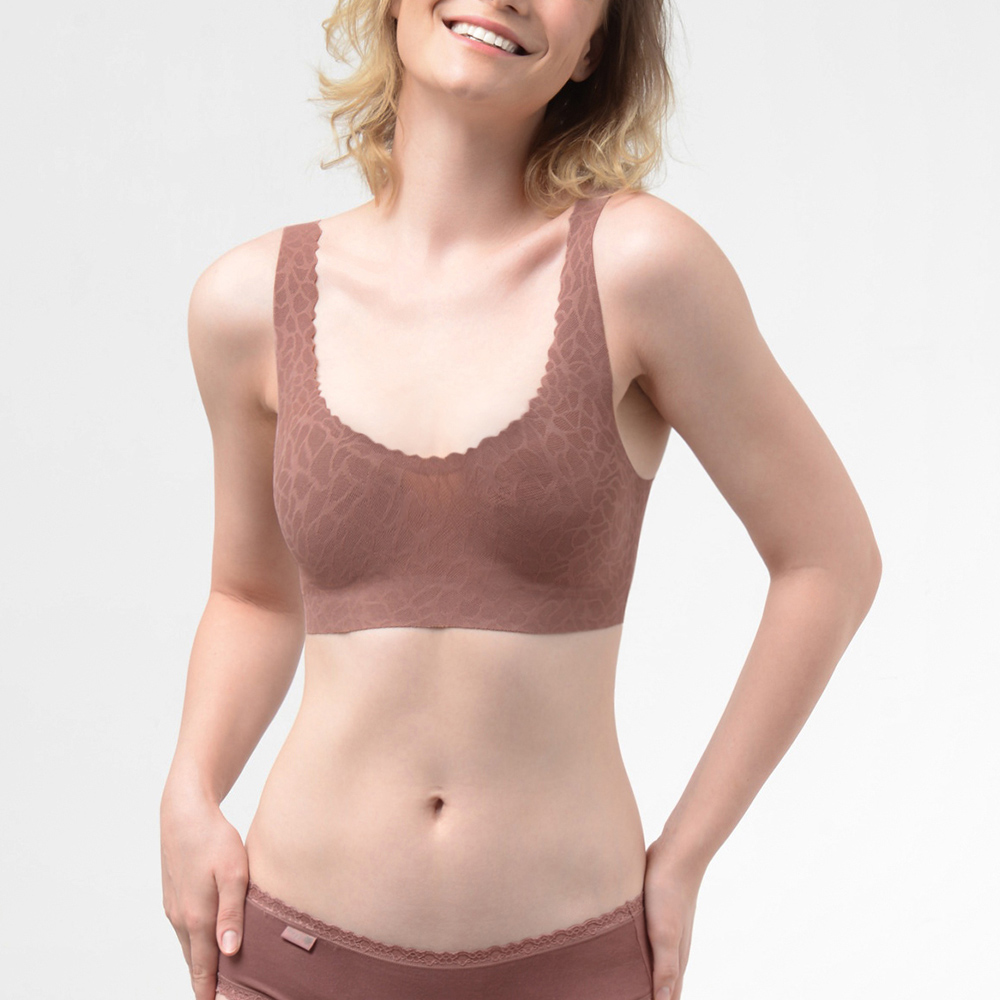 【sloggi】全新 ZERO FEEL LACE 零感系列 涼感透氣蕾絲美紋低V背心式內衣 微集中型 巧克甜心(88-350 H2) 歷史價格詳細信息