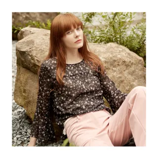 【en-suey 銀穗】浪漫荷葉袖針織上衣-女 歷史價格詳細信息