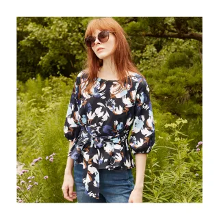 【en-suey 銀穗】浪漫荷葉袖針織上衣-女 歷史價格詳細信息