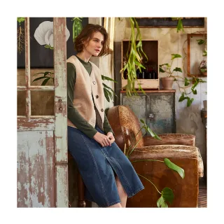 【en-suey 銀穗】牛仔獨特雙口袋寬鬆直筒長褲-女(丹寧) 歷史價格詳細信息