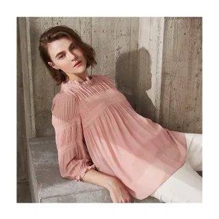 【en-suey 銀穗】浪漫荷葉袖針織上衣-女 歷史價格詳細信息