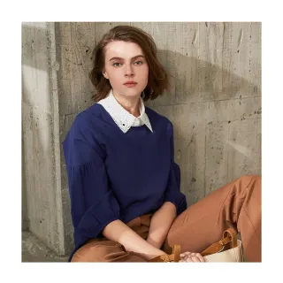 【en-suey 銀穗】肩綁帶設計連袖針織上衣-女 歷史價格詳細信息