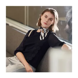 【en-suey 銀穗】浪漫荷葉袖針織上衣-女 歷史價格詳細信息