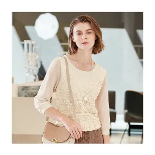 【en-suey 銀穗】織帶點綴壓褶上衣-女 歷史價格詳細信息