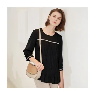 【en-suey 銀穗】織帶點綴壓褶上衣-女 價格比較,價格查詢,歷史價格詳細信息