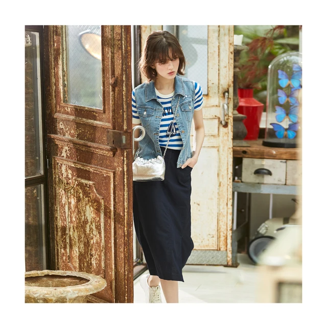 【en-suey 銀穗】棉麻裝飾釦開衩短褲-女 歷史價格詳細信息