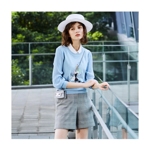 【en-suey 銀穗】千鳥格針織上衣-女 歷史價格詳細信息